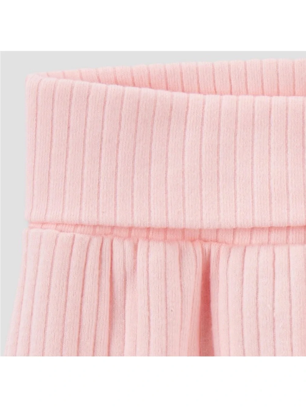 Carter's Light Pink Ribbed Flutter-Sleeve Pajama Set